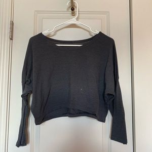 Grey Crop Top Sweater